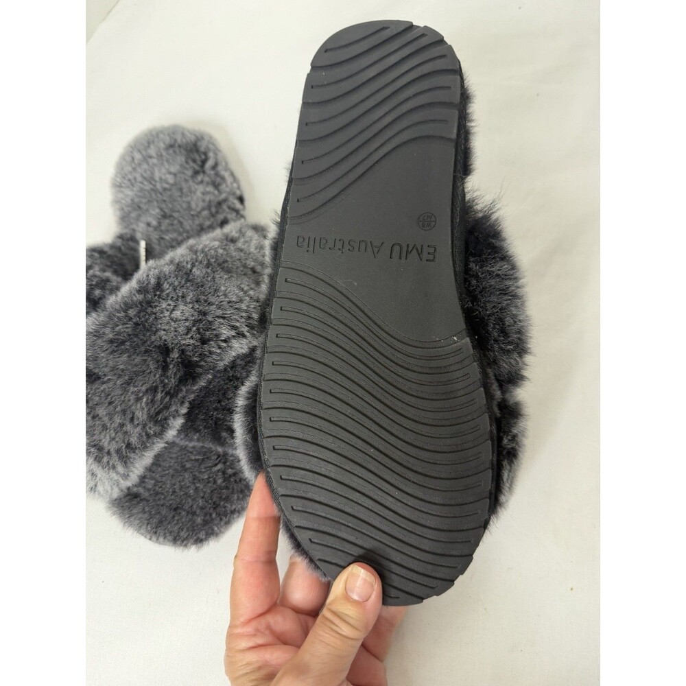 EMU Mayberry Charcoal Gray Sheepskin Slippers Size 7 New NWOB - Picture 7 of 12